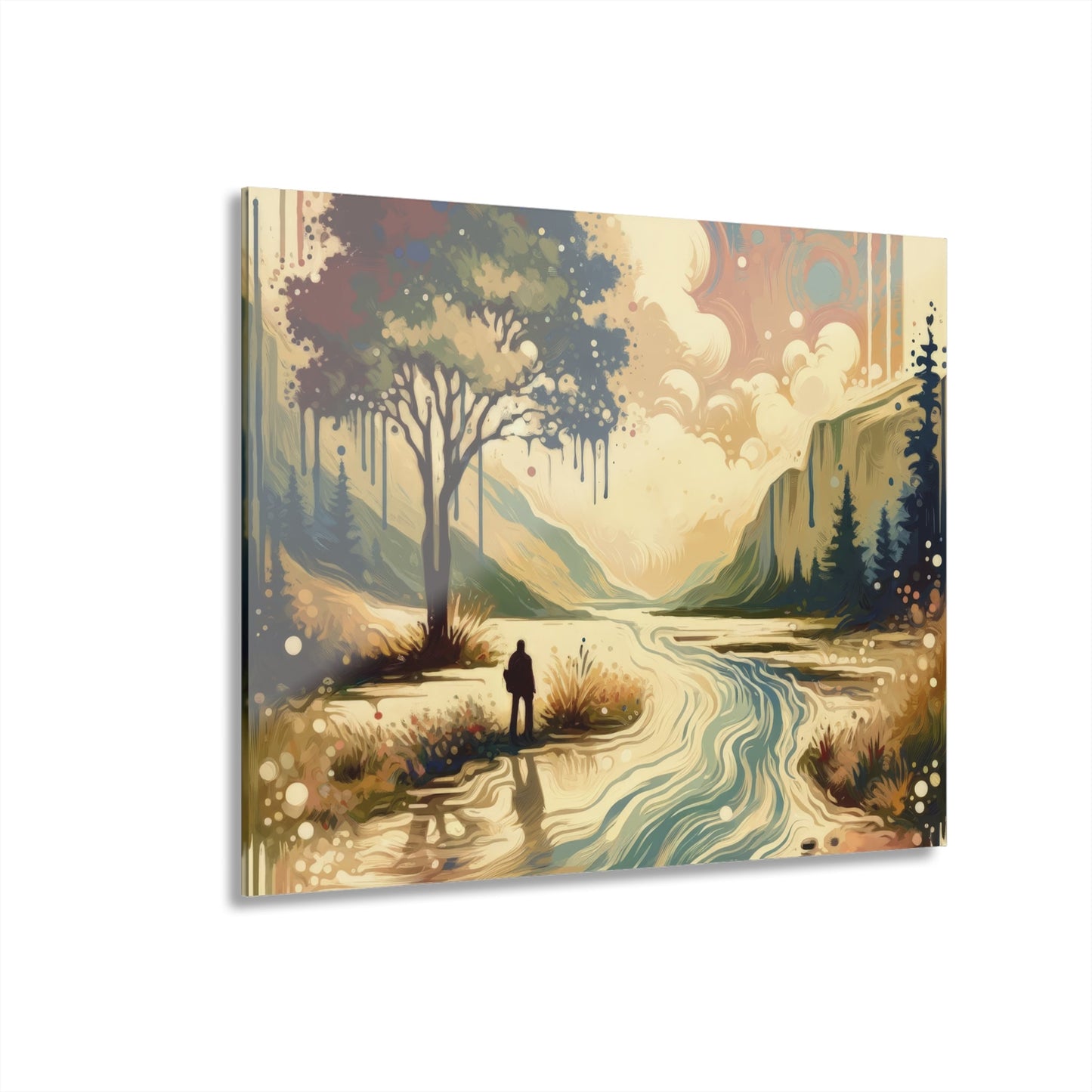 Serene Stream Sojourn Acrylic Prints (French Cleat Hanging) - ATUH.ART