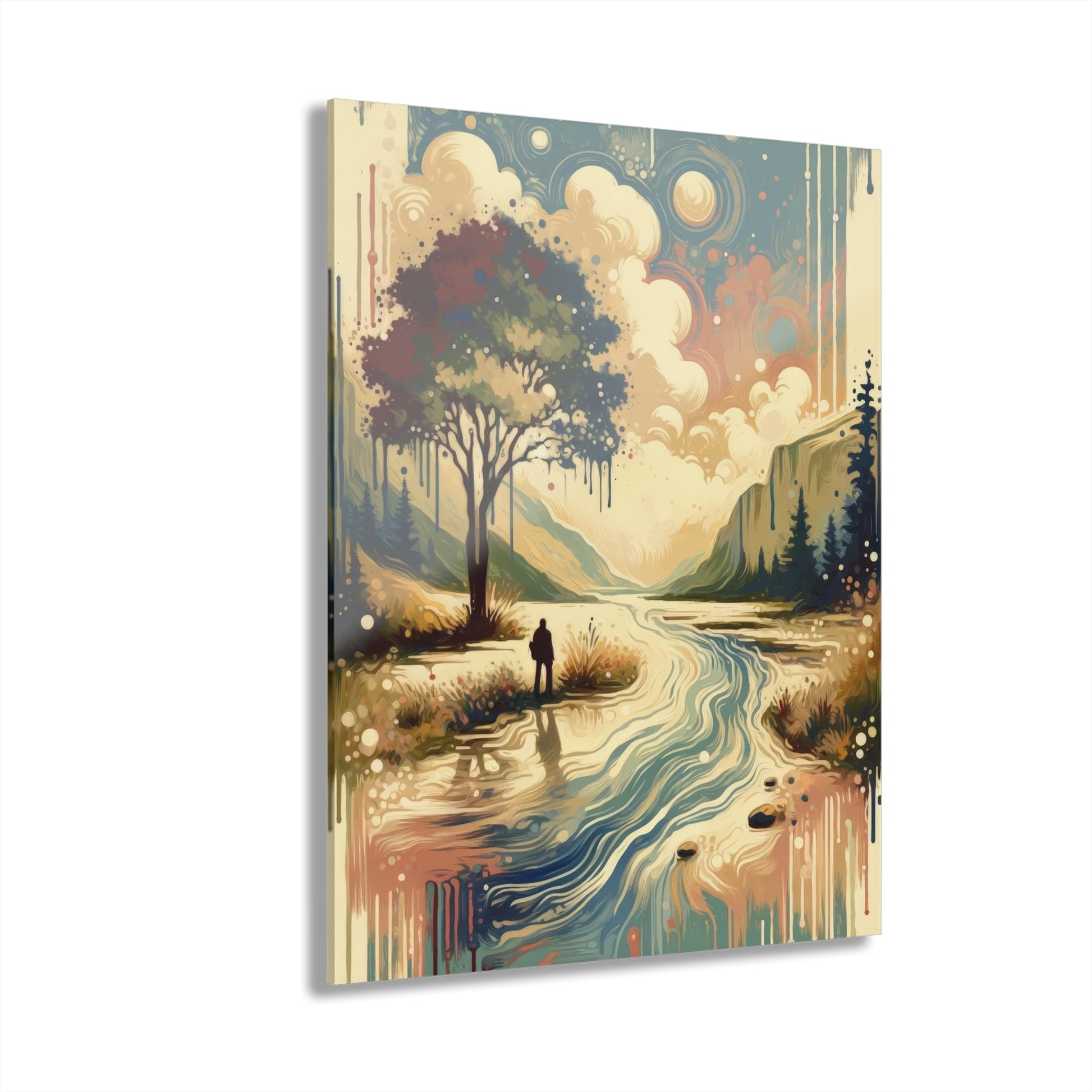 Serene Stream Sojourn Acrylic Prints (French Cleat Hanging) - ATUH.ART