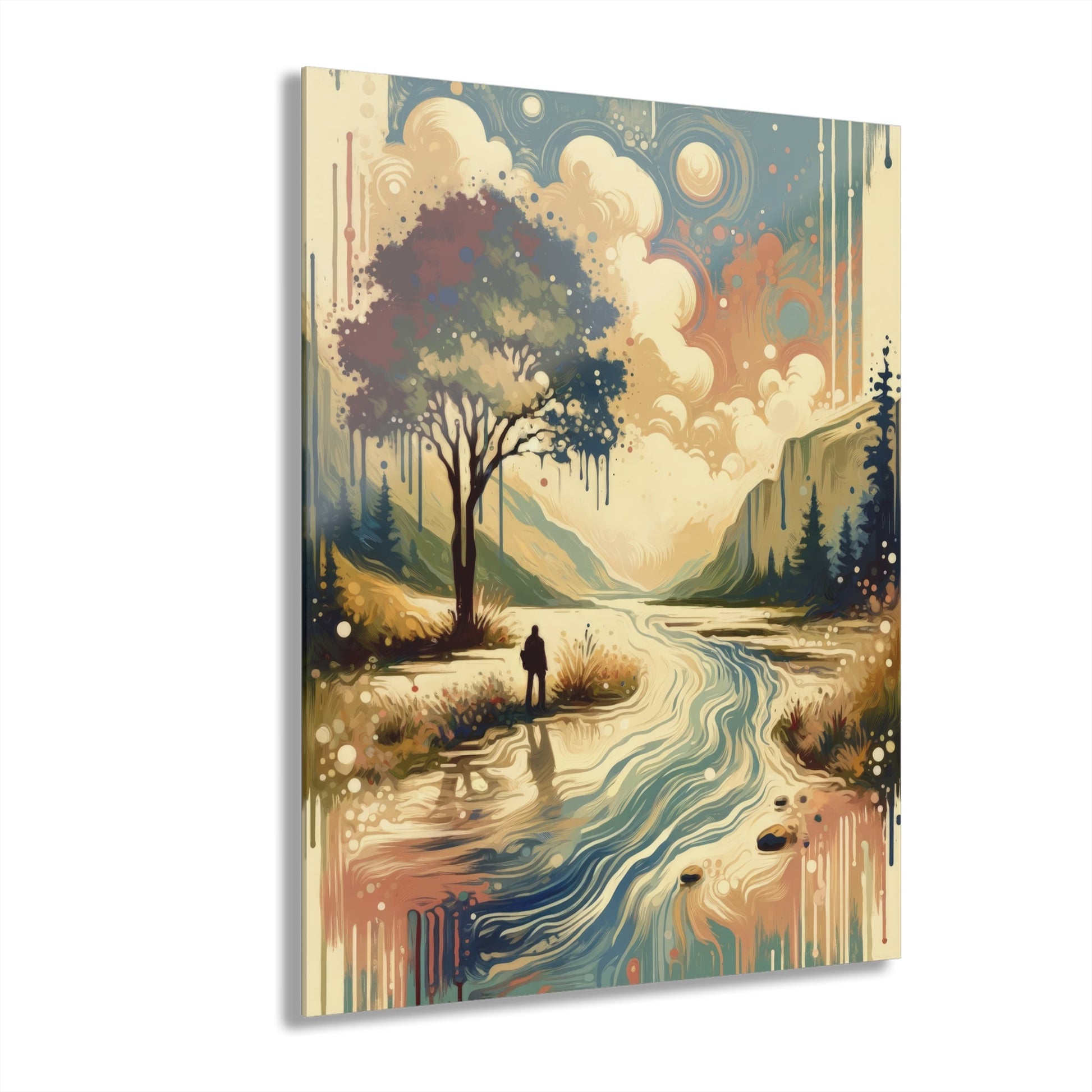 Serene Stream Sojourn Acrylic Prints (French Cleat Hanging) - ATUH.ART