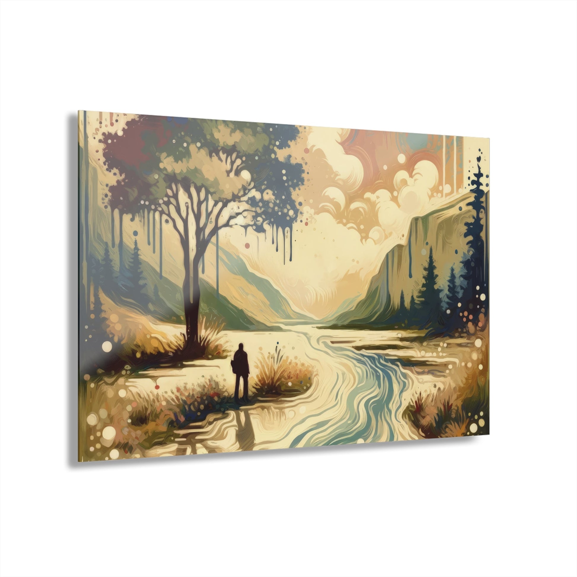 Serene Stream Sojourn Acrylic Prints (French Cleat Hanging) - ATUH.ART