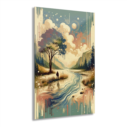 Serene Stream Sojourn Acrylic Prints (French Cleat Hanging) - ATUH.ART