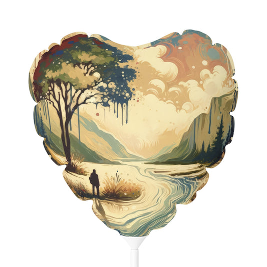 Serene Stream Sojourn Balloon (Round and Heart-shaped), 11" - ATUH.ART