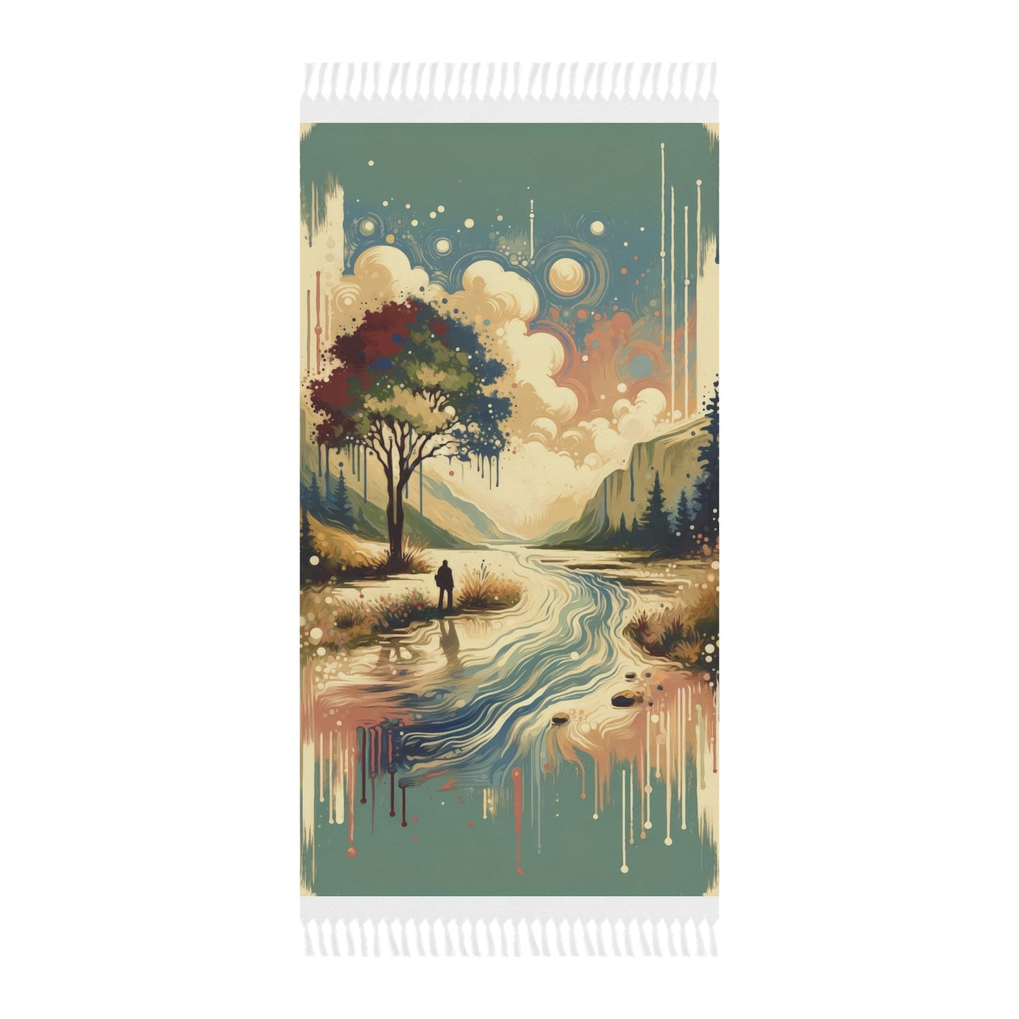 Serene Stream Sojourn Boho Beach Cloth - ATUH.ART