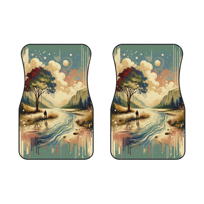 Serene Stream Sojourn Car Mats (2x Front) - ATUH.ART