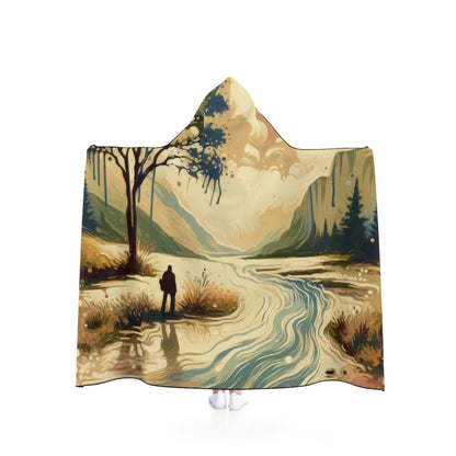 Serene Stream Sojourn Hooded Blanket - ATUH.ART