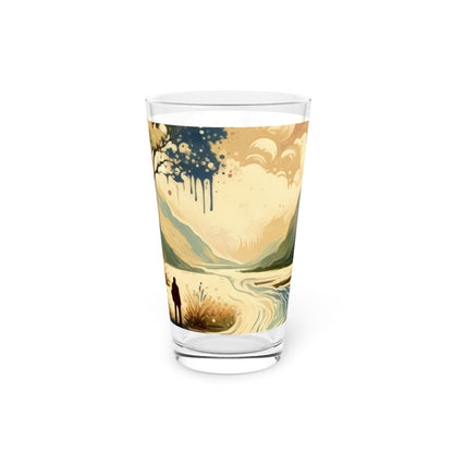 Serene Stream Sojourn Pint Glass, 16oz - ATUH.ART