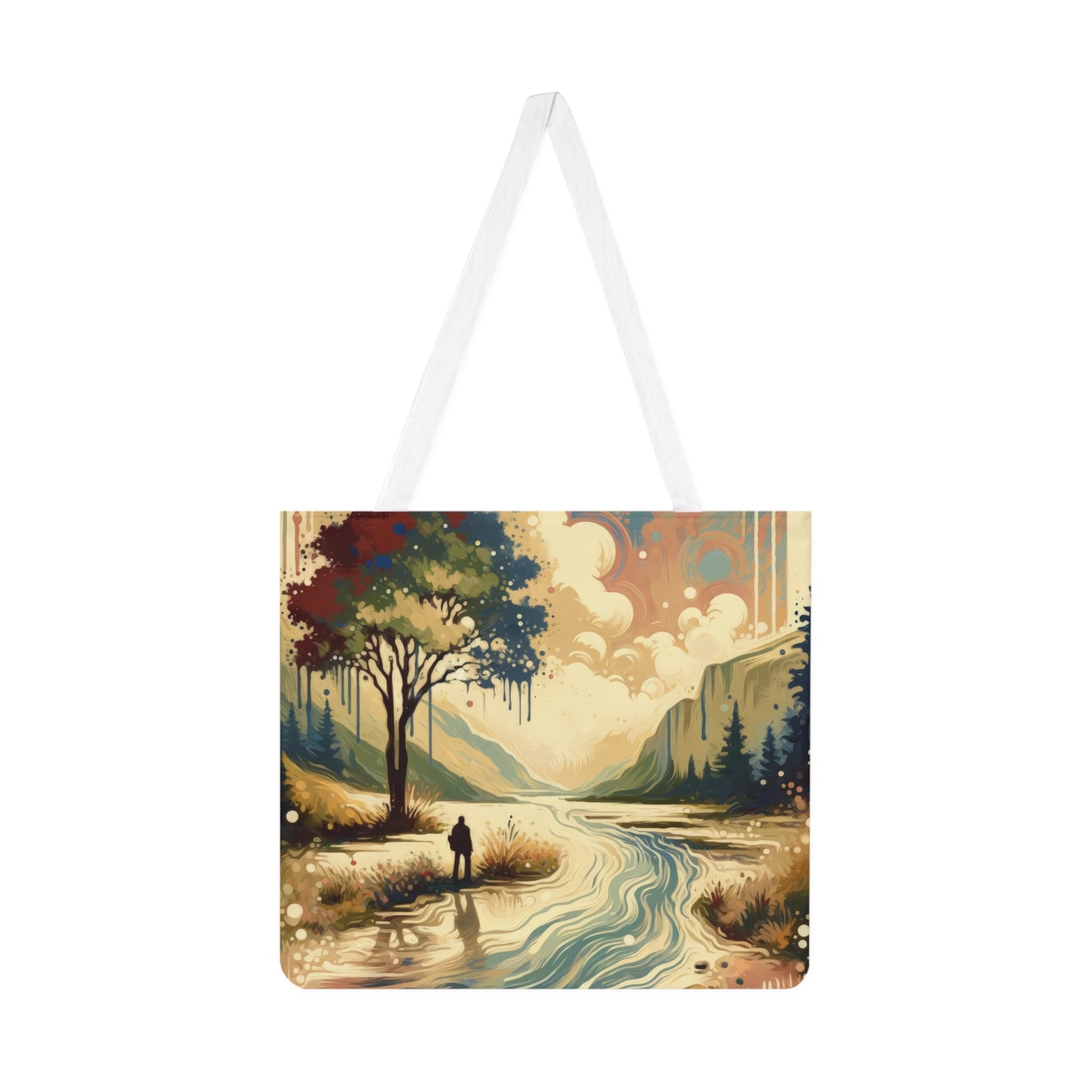 Serene Stream Sojourn Shoulder Tote Bag (AOP) - ATUH.ART