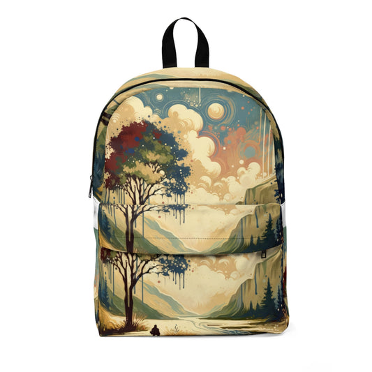Serene Stream Sojourn Unisex Classic Backpack - ATUH.ART