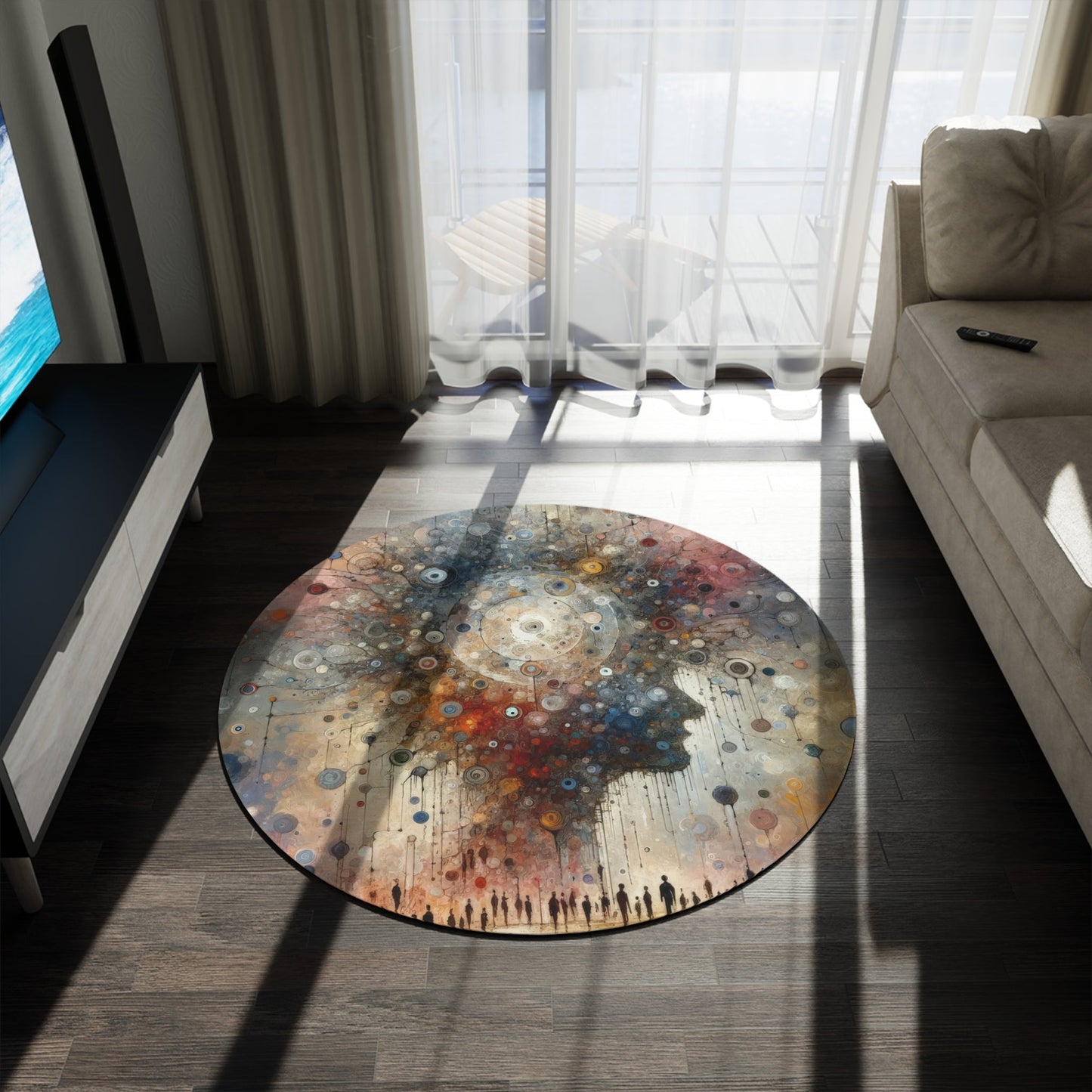 Shared Existence Solace Round Rug - ATUH.ART
