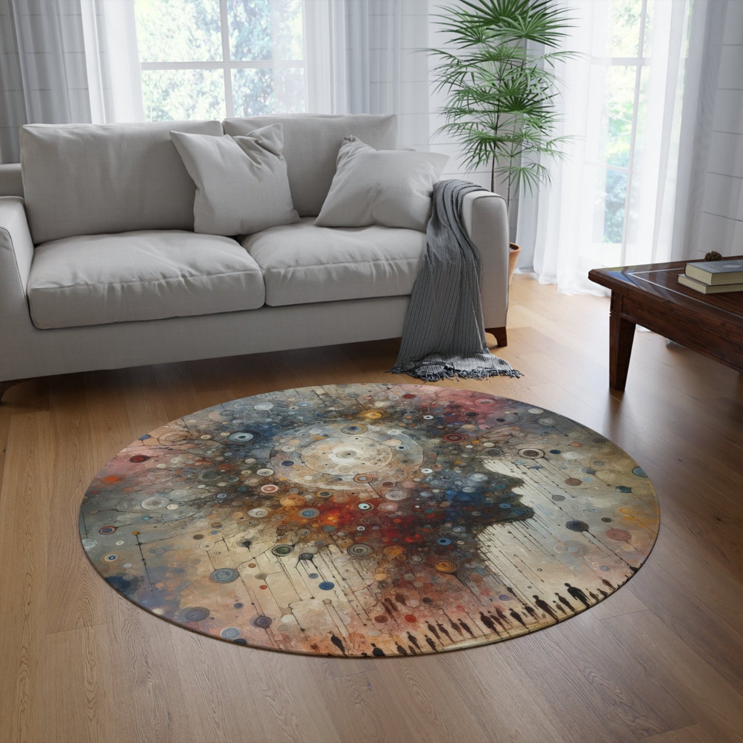 Shared Existence Solace Round Rug - ATUH.ART