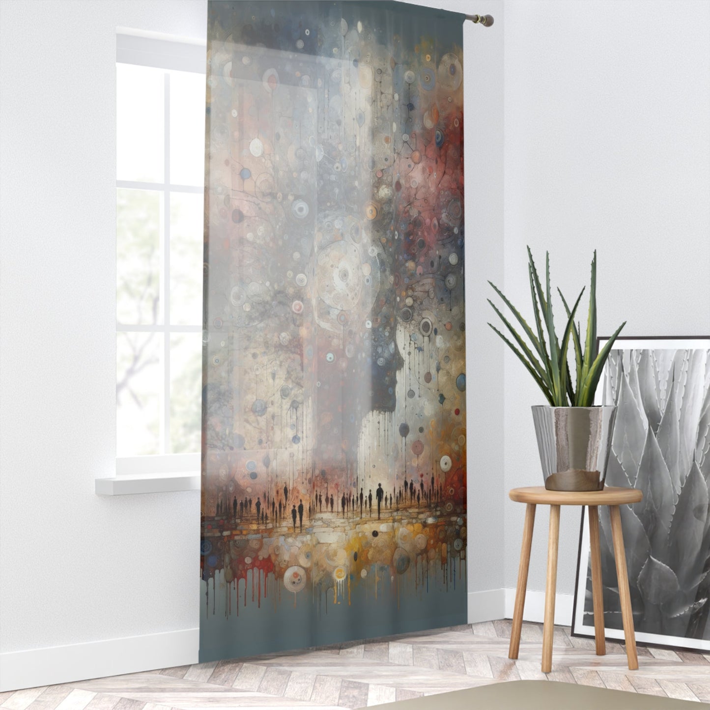 Shared Existence Solace Window Curtain - ATUH.ART