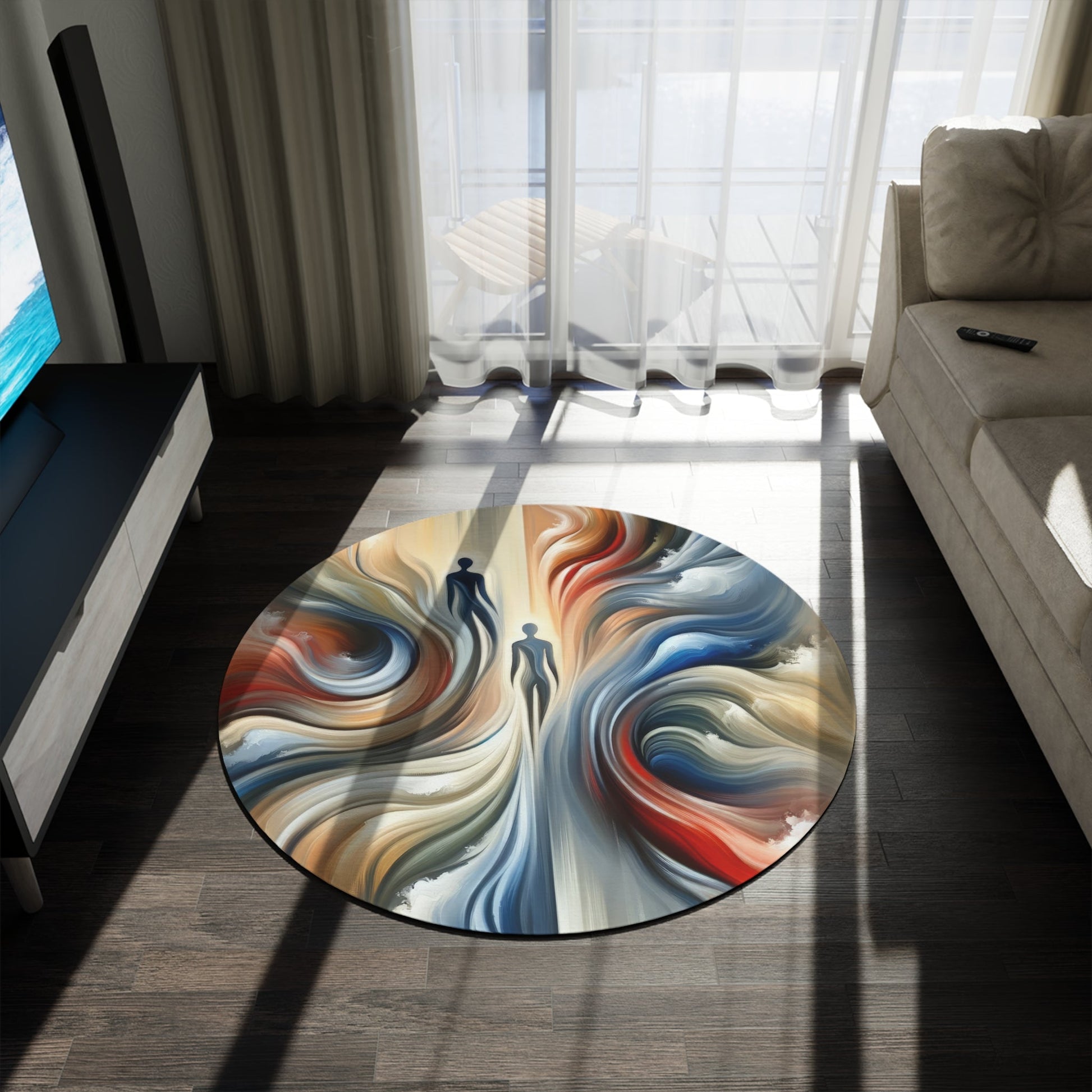 Silent Journey Recognition Round Rug - ATUH.ART