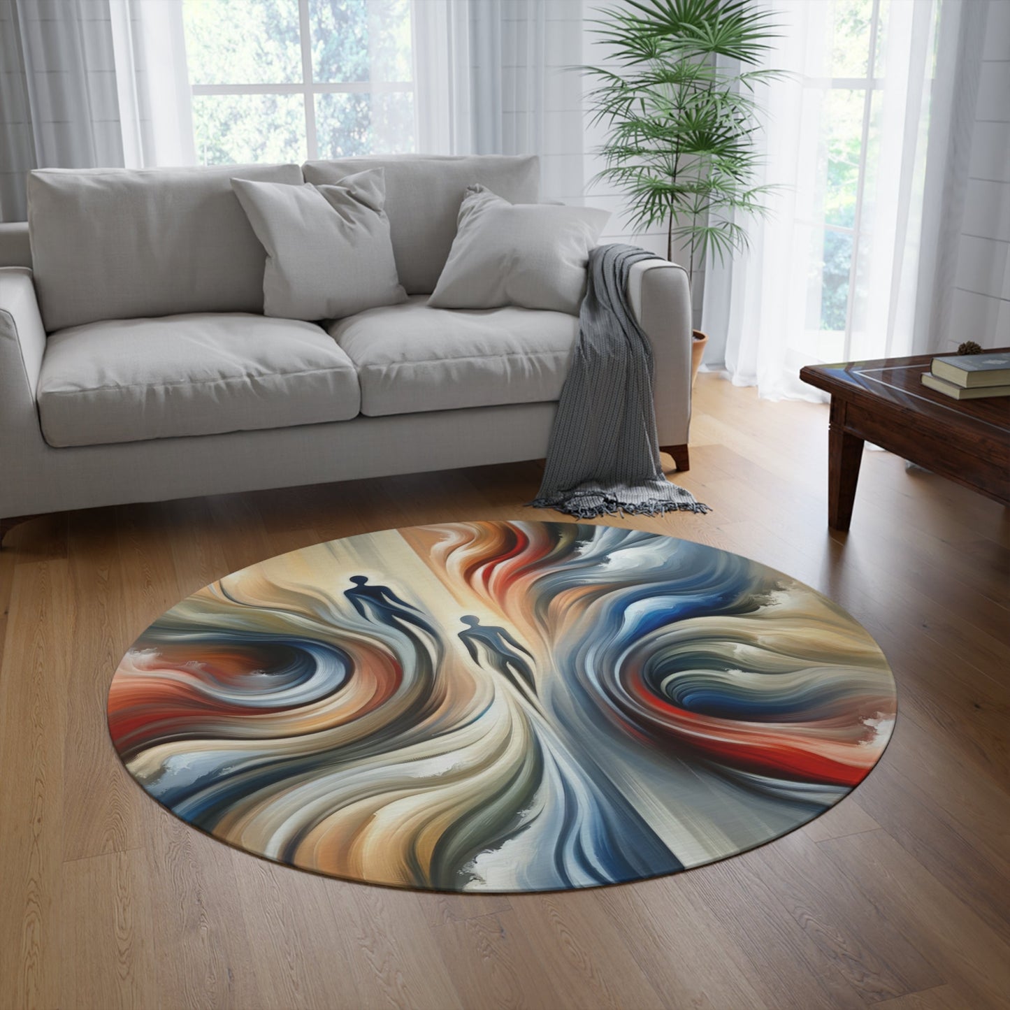 Silent Journey Recognition Round Rug - ATUH.ART