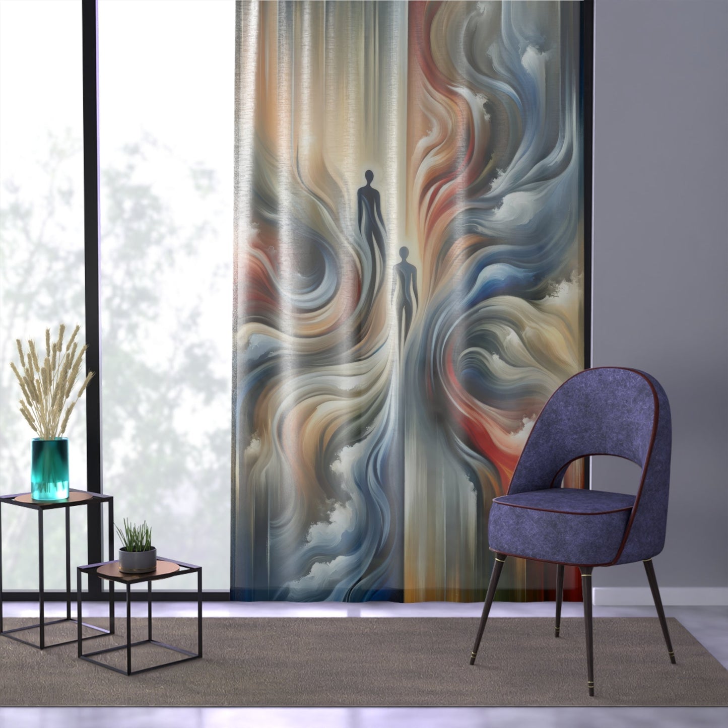 Silent Journey Recognition Window Curtain - ATUH.ART