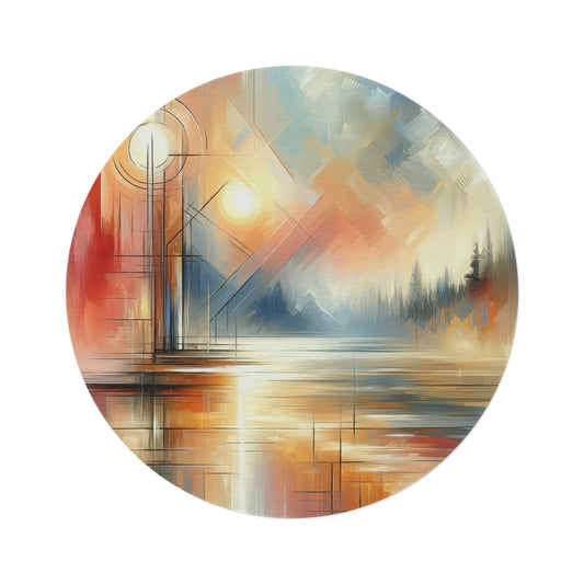 Simplicity Symphony Harmony Round Rug - ATUH.ART