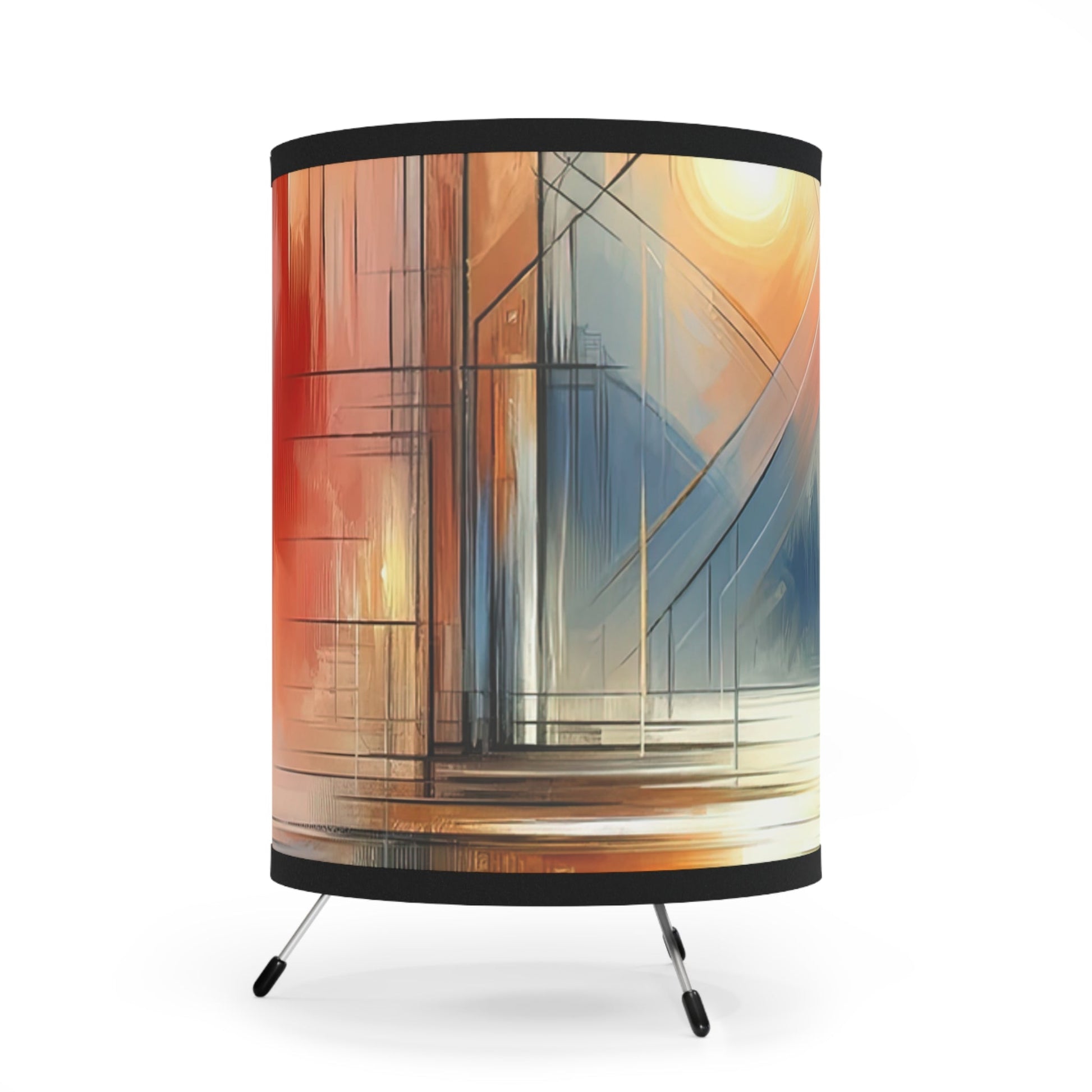 Simplicity Symphony Harmony Tripod Lamp with High-Res Printed Shade, US\CA plug - ATUH.ART