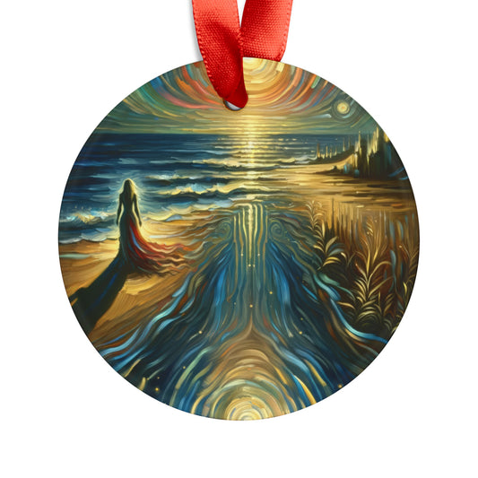 Solitary Evening Departure Acrylic Ornament with Ribbon - ATUH.ART