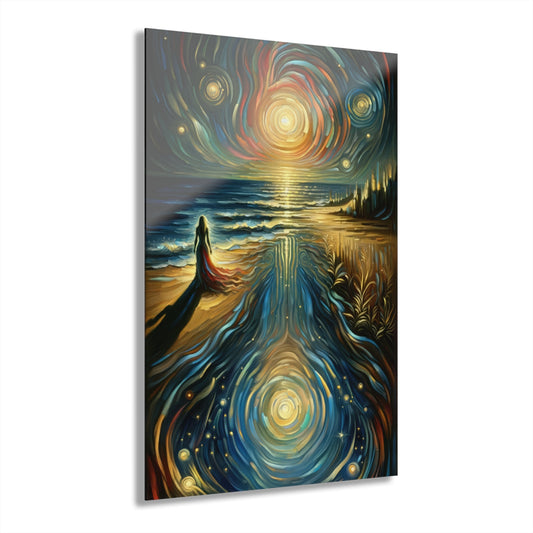 Solitary Evening Departure Acrylic Prints (French Cleat Hanging) - ATUH.ART