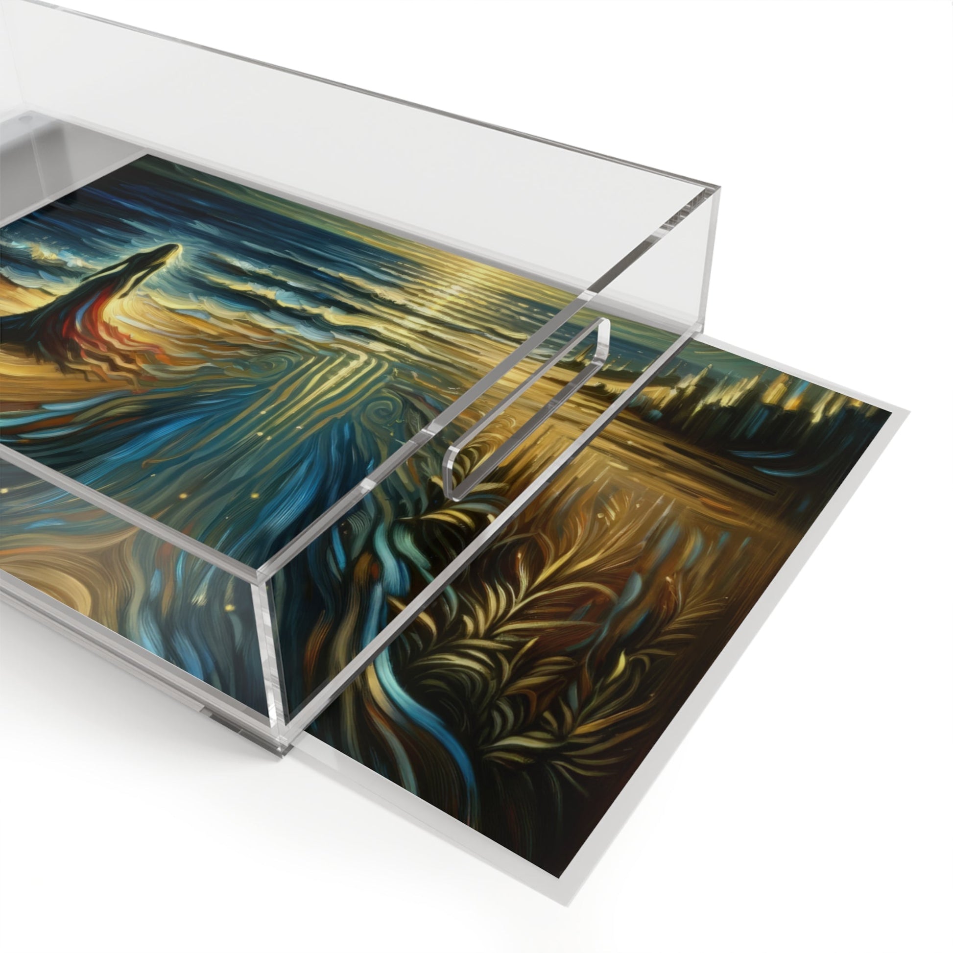 Solitary Evening Departure Acrylic Serving Tray - ATUH.ART