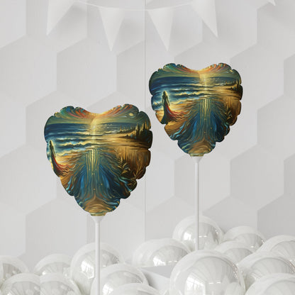 Solitary Evening Departure Balloon (Round and Heart-shaped), 11" - ATUH.ART