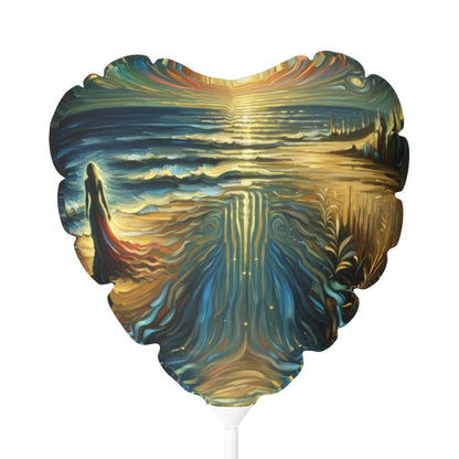 Solitary Evening Departure Balloon (Round and Heart-shaped), 11" - ATUH.ART