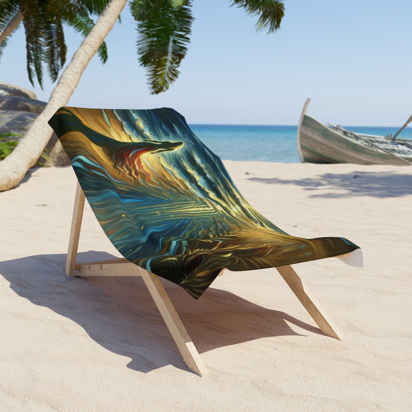 Solitary Evening Departure Beach Towel - ATUH.ART