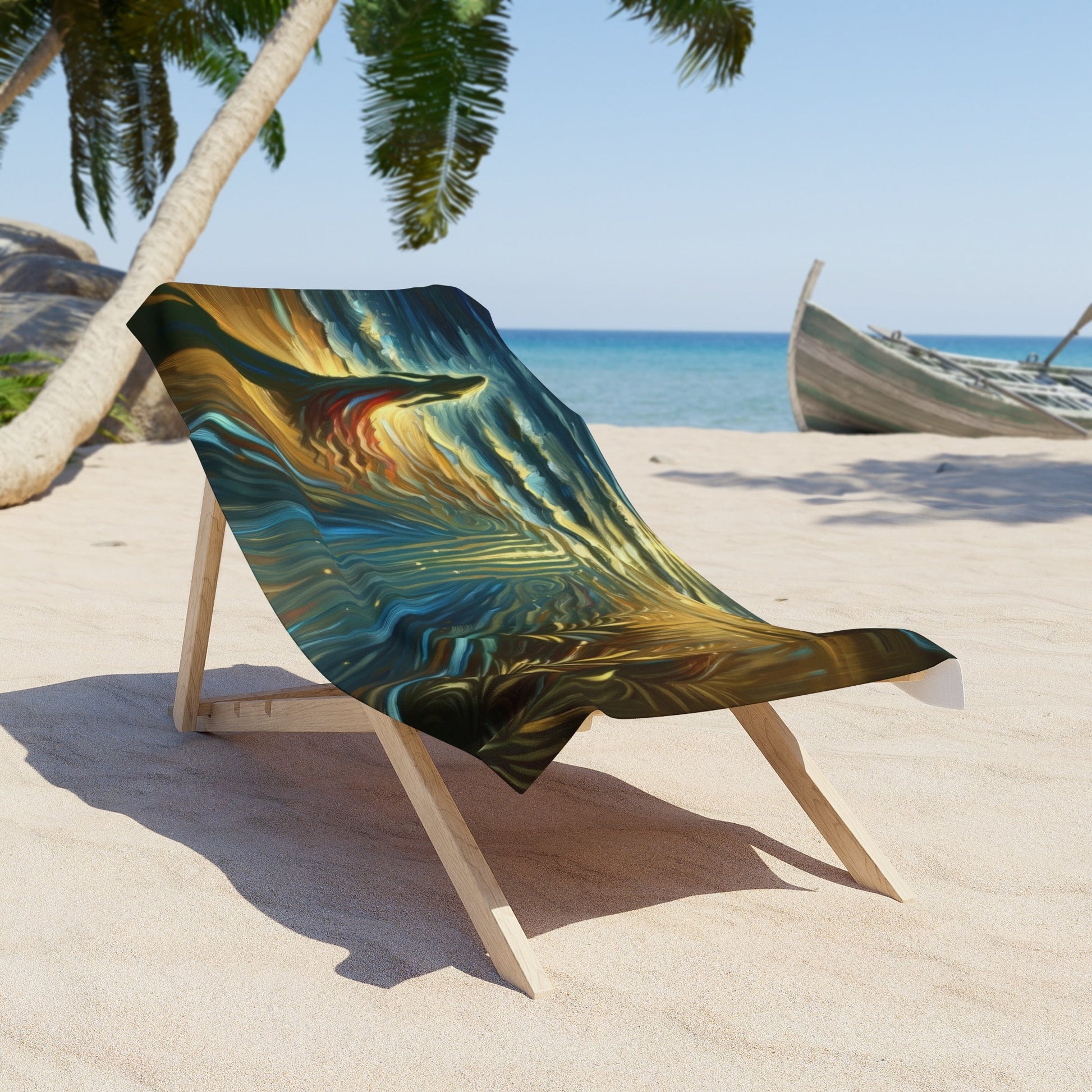 Solitary Evening Departure Beach Towel - ATUH.ART