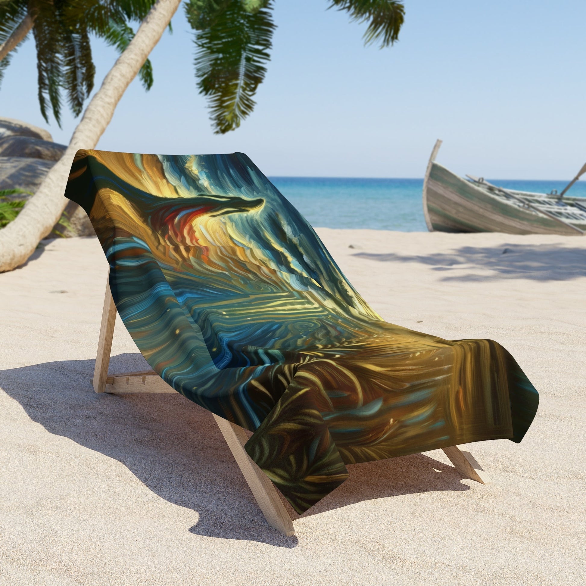 Solitary Evening Departure Beach Towel - ATUH.ART