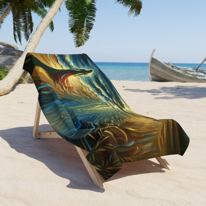 Solitary Evening Departure Beach Towel - ATUH.ART