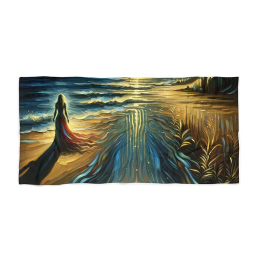 Solitary Evening Departure Beach Towel - ATUH.ART