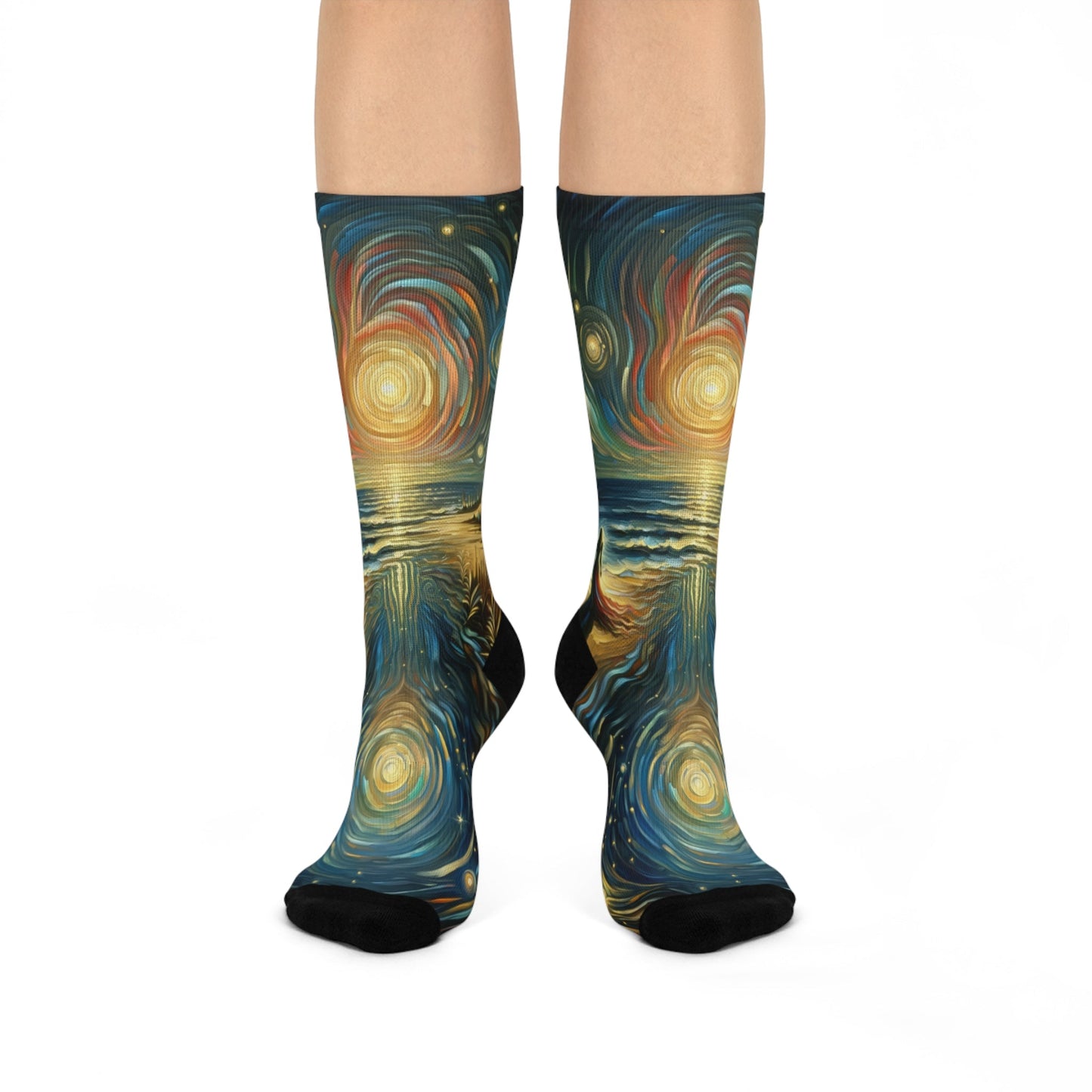 Solitary Evening Departure Cushioned Crew Socks - ATUH.ART