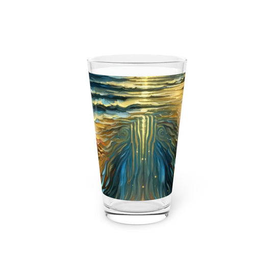 Solitary Evening Departure Pint Glass, 16oz - ATUH.ART