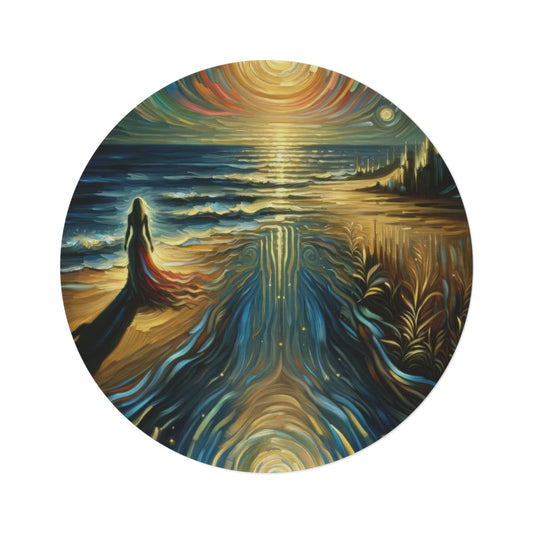 Solitary Evening Departure Round Rug - ATUH.ART