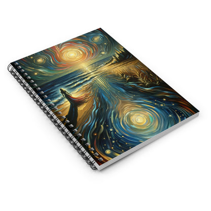 Solitary Evening Departure Spiral Notebook - Ruled Line - ATUH.ART