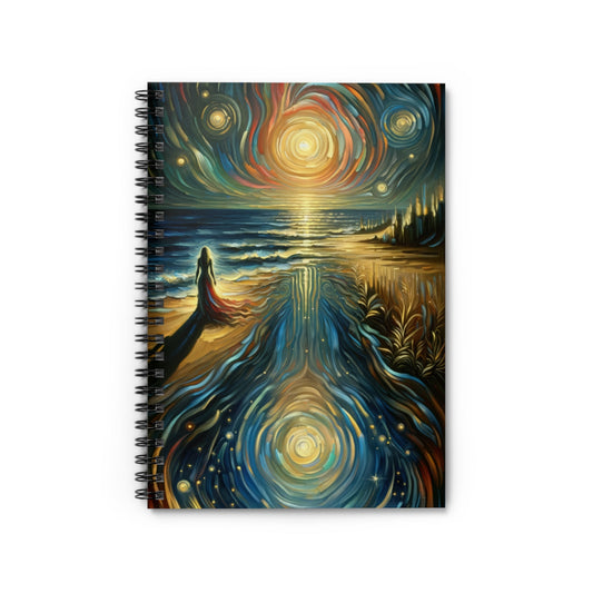 Solitary Evening Departure Spiral Notebook - Ruled Line - ATUH.ART