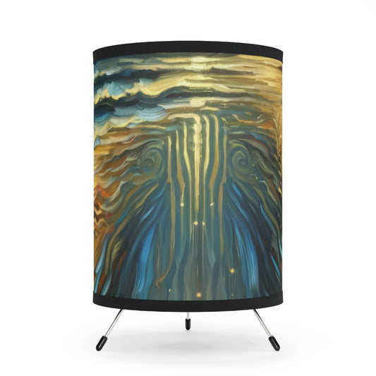 Solitary Evening Departure Tripod Lamp with High-Res Printed Shade, US\CA plug - ATUH.ART