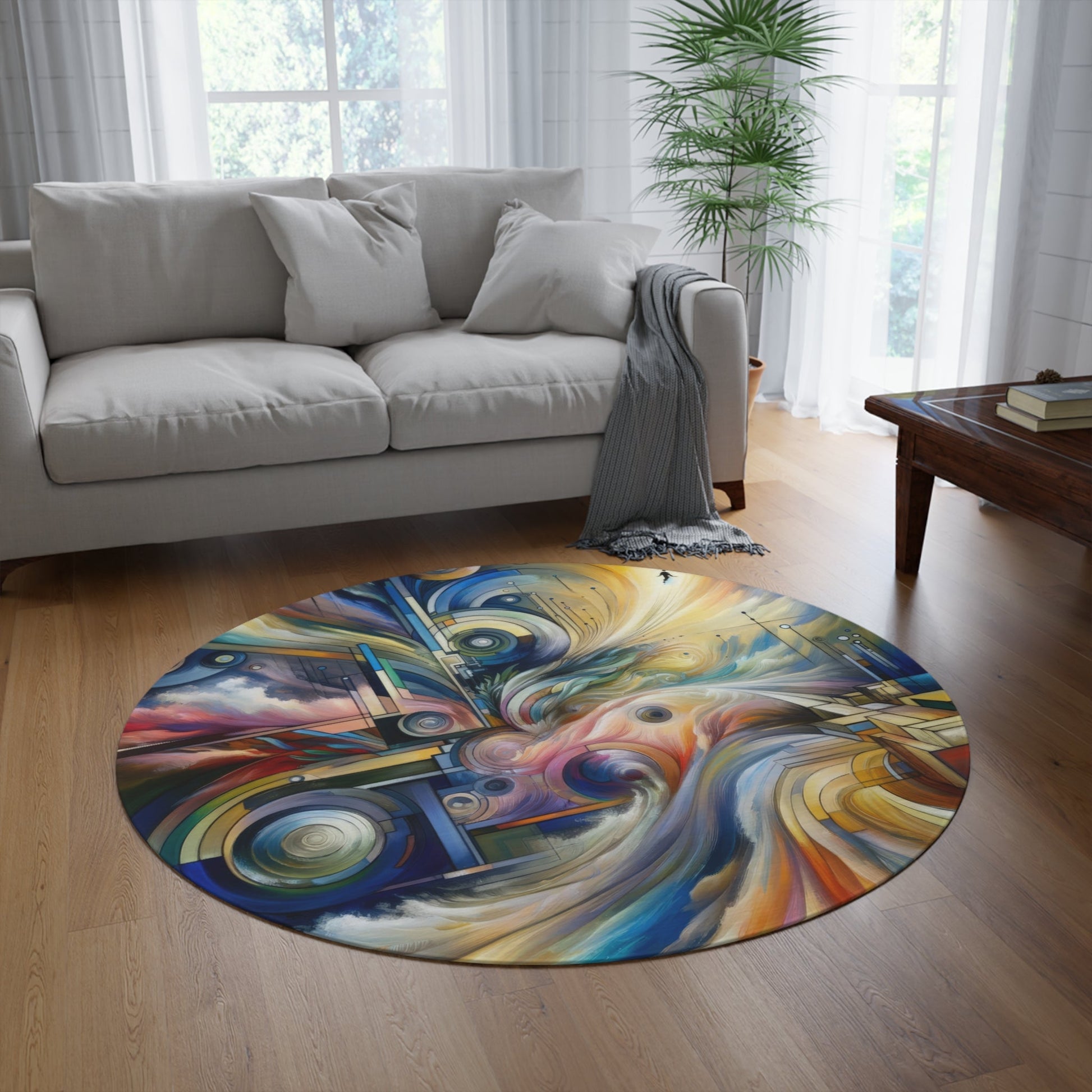Sovereign Integral Journey Round Rug - ATUH.ART