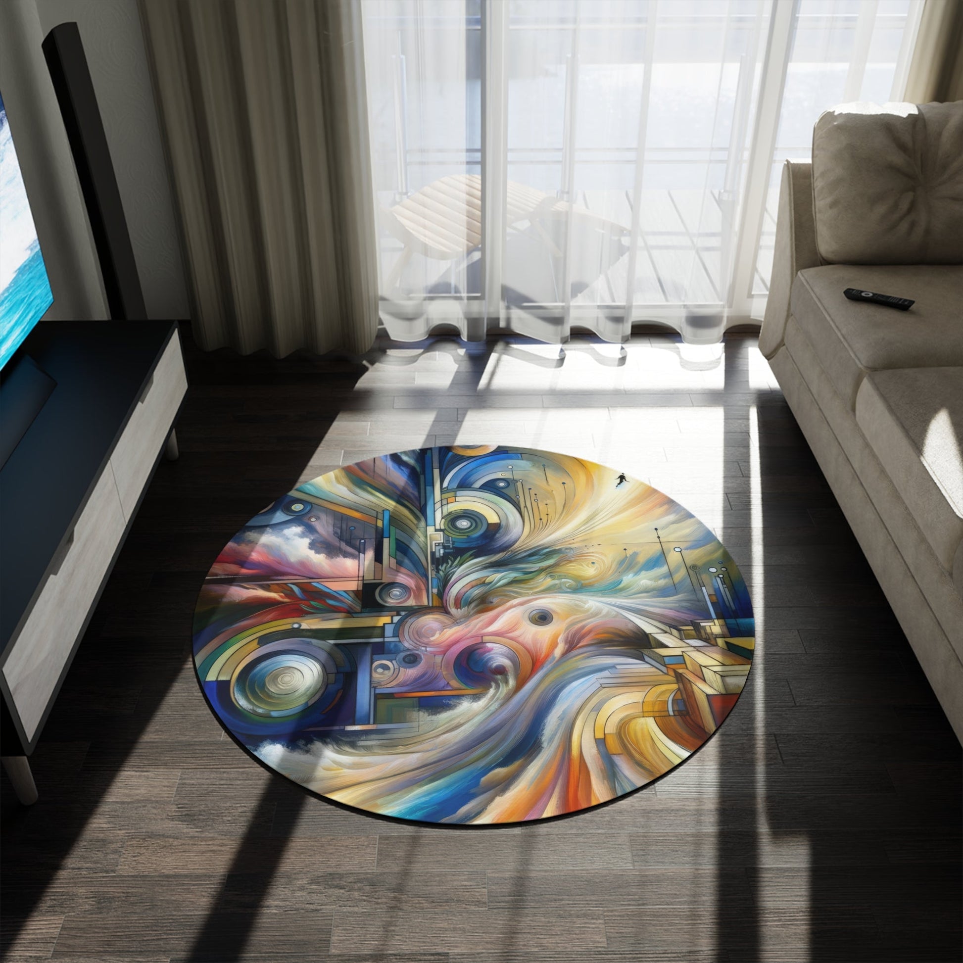 Sovereign Integral Journey Round Rug - ATUH.ART