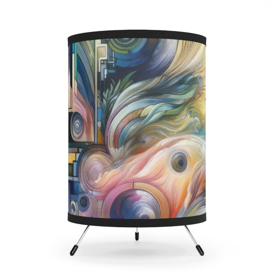 Sovereign Integral Journey Tripod Lamp with High-Res Printed Shade, US\CA plug - ATUH.ART