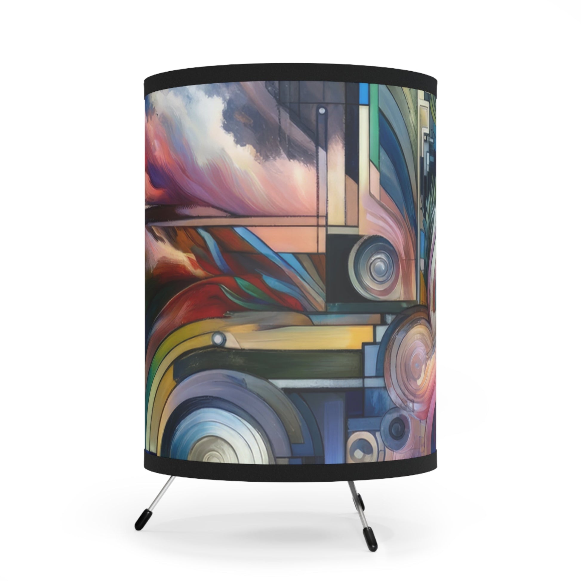 Sovereign Integral Journey Tripod Lamp with High-Res Printed Shade, US\CA plug - ATUH.ART