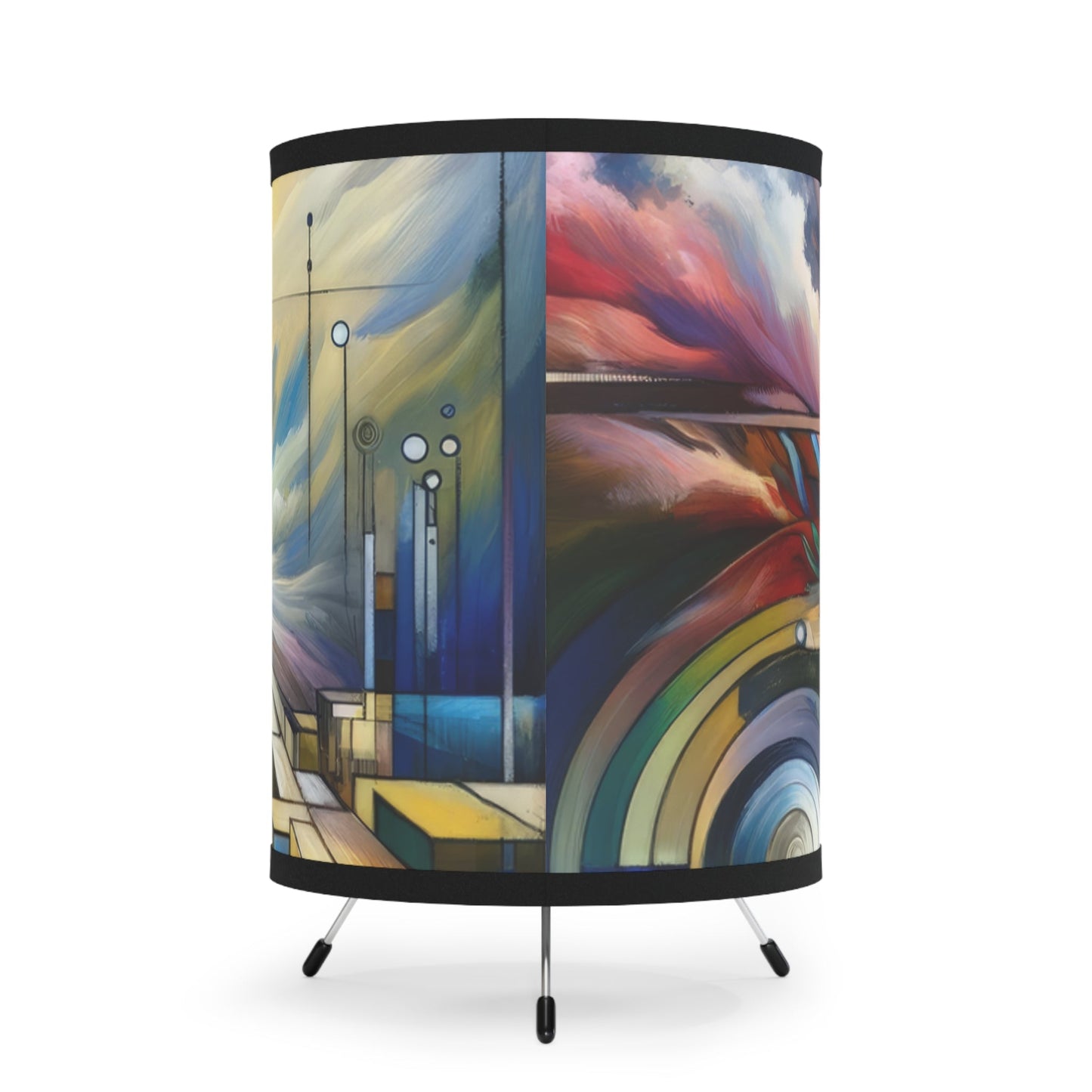 Sovereign Integral Journey Tripod Lamp with High-Res Printed Shade, US\CA plug - ATUH.ART