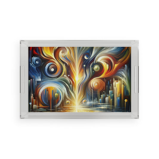Sovereign Integral Transformation Acrylic Serving Tray - ATUH.ART