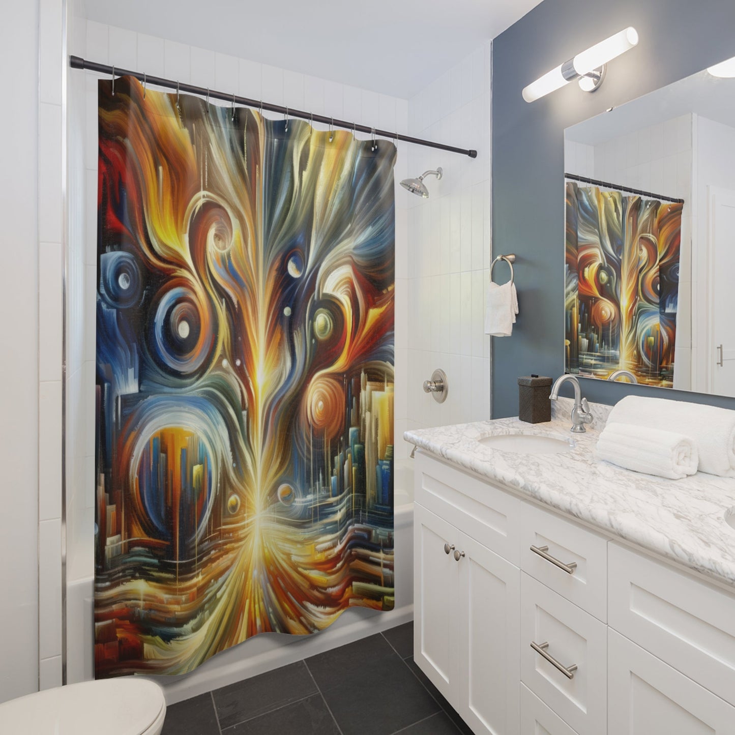 Sovereign Integral Transformation Shower Curtains - ATUH.ART