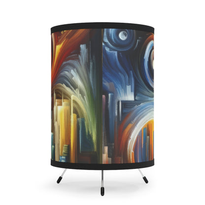 Sovereign Integral Transformation Tripod Lamp with High-Res Printed Shade, US\CA plug - ATUH.ART