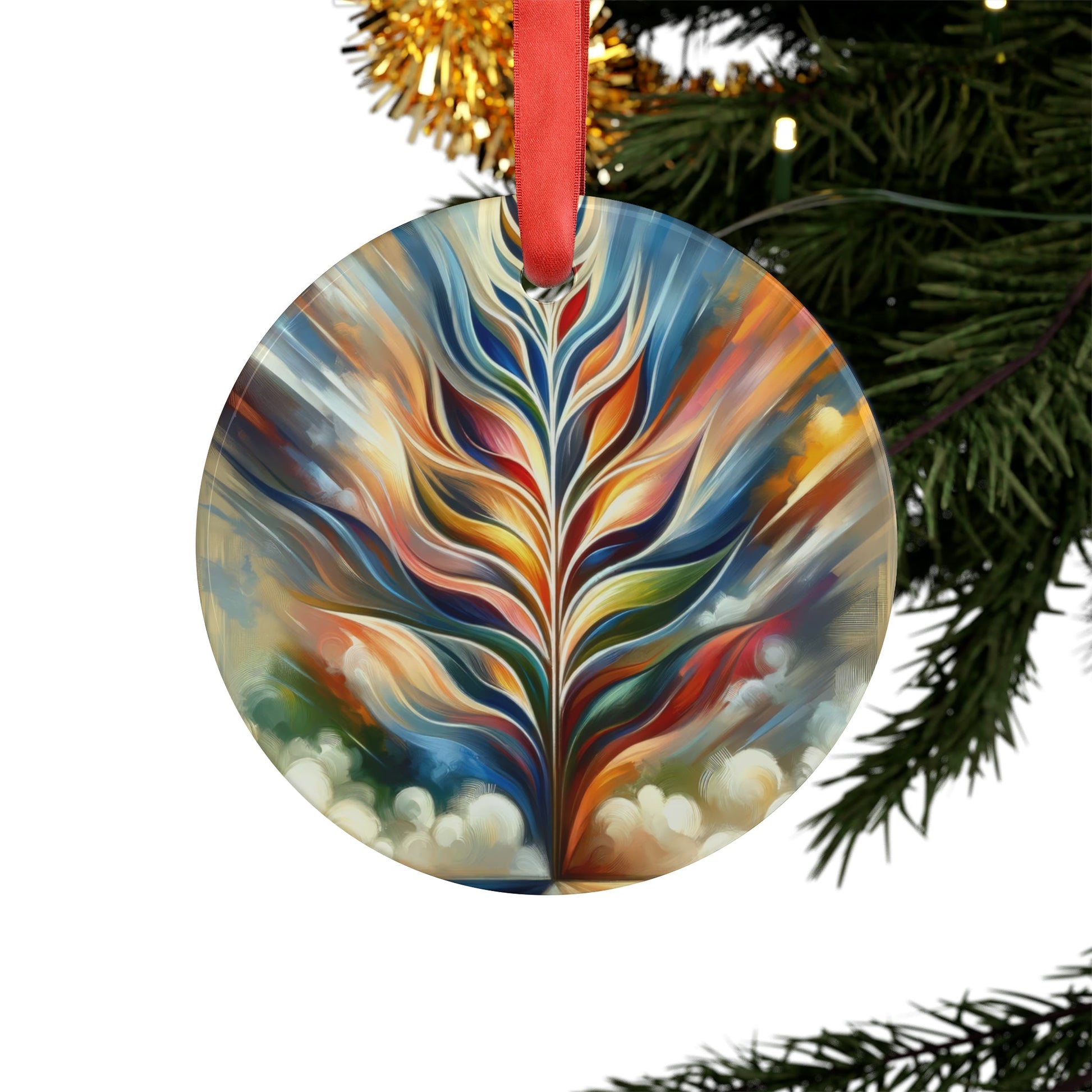 Sovereign Radiance Cultivation Acrylic Ornament with Ribbon - ATUH.ART