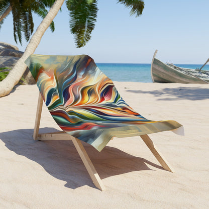 Sovereign Radiance Cultivation Beach Towel - ATUH.ART
