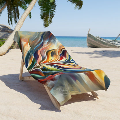 Sovereign Radiance Cultivation Beach Towel - ATUH.ART