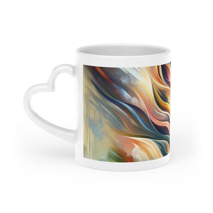 Sovereign Radiance Cultivation Heart-Shaped Mug - ATUH.ART