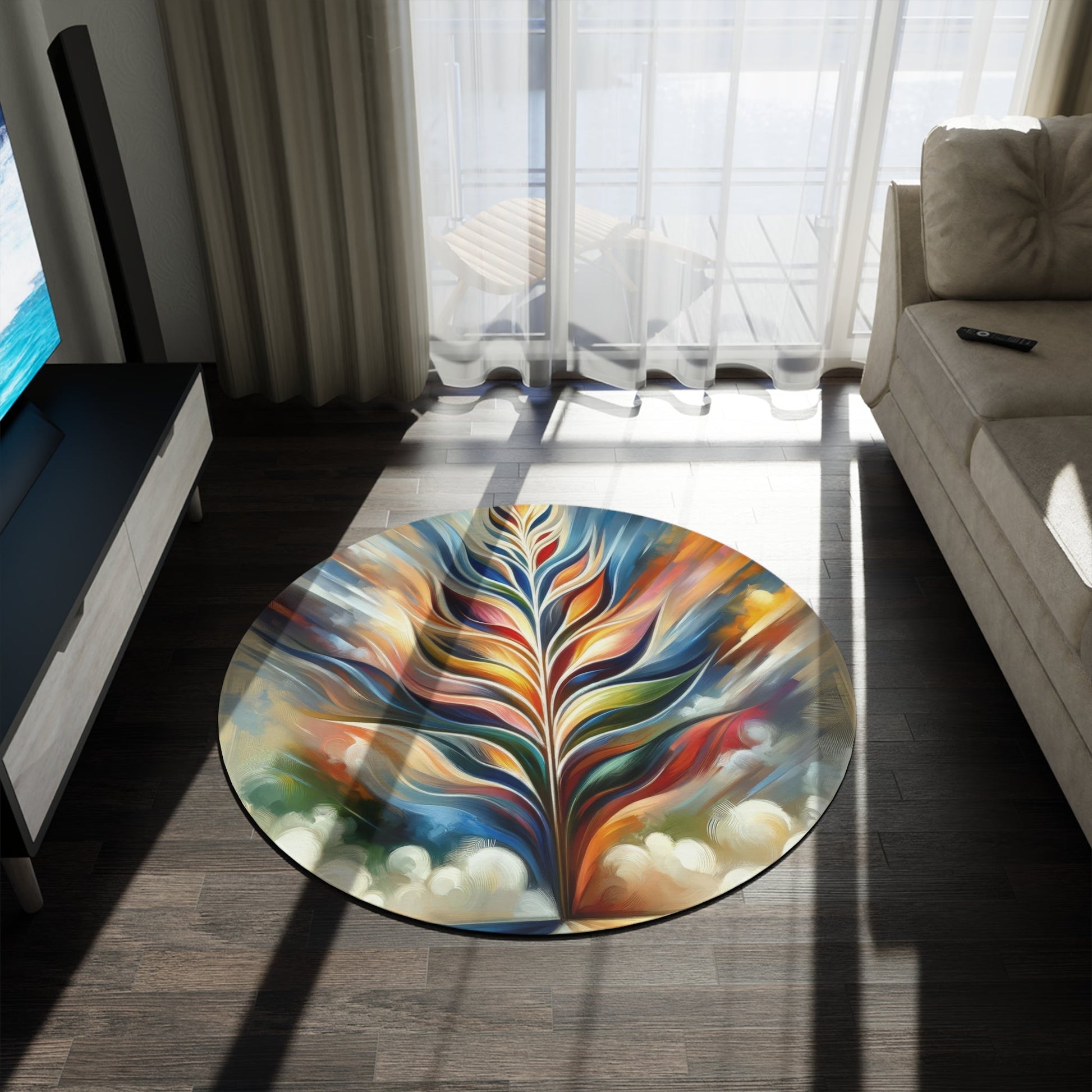 Sovereign Radiance Cultivation Round Rug - ATUH.ART