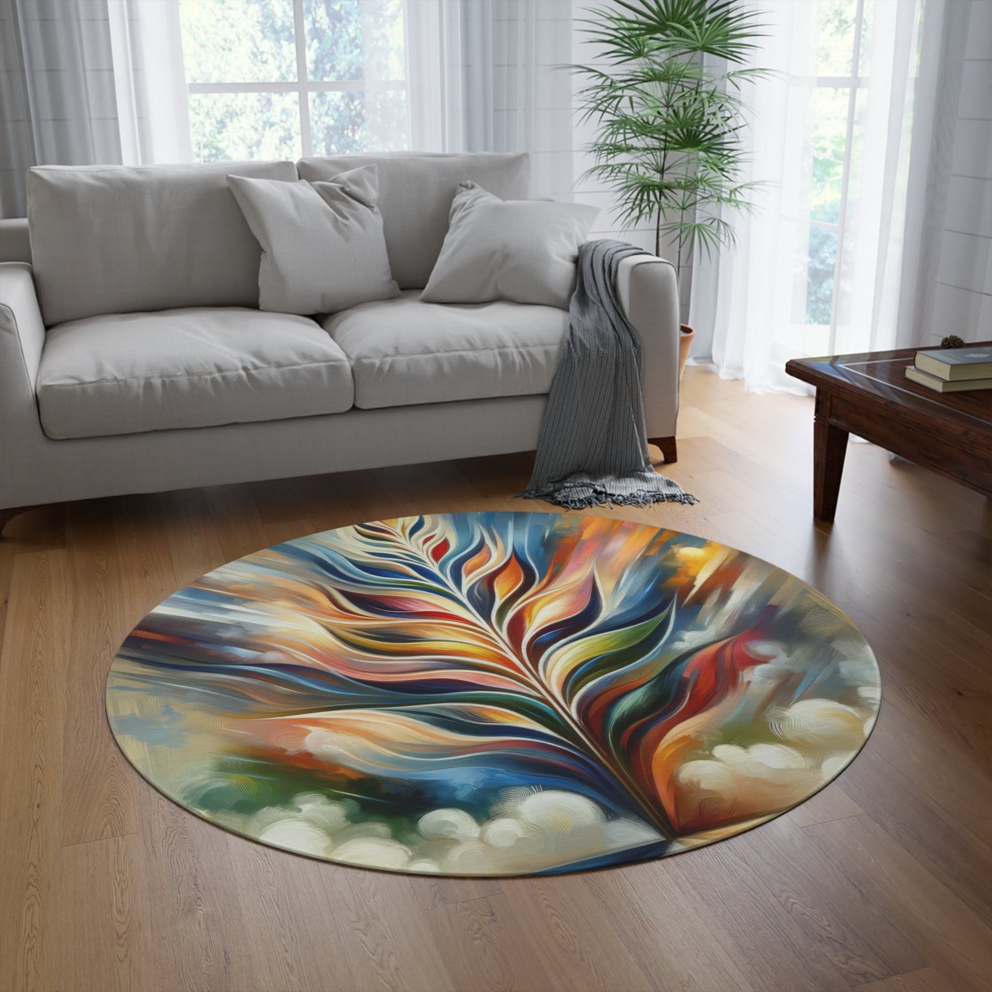 Sovereign Radiance Cultivation Round Rug - ATUH.ART